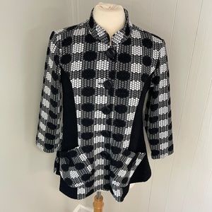 Multiples Fabric Blazer Jacket-Polka Dot, Classic